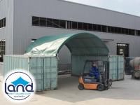 Šator nadstrešnica za kontejner, 6x6m, PVC 720 g/m2, novo