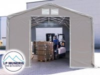 Skladišni šator 8x12 , KLIZNA VRATA, ulaz 4m, PVC 550 g/m2