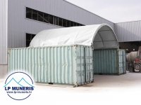 Skladišni šator nadstrešnica za kontejner, 8x6m, PVC 720 g/m2, novo