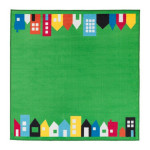 Ikea dječji tepih, 133x133 cm, zeleni, mekan, kvalitetan
