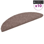 Prostirke za stepenice, samoljepljive, 10 kom, 56x17x3 cm, svijetlosme