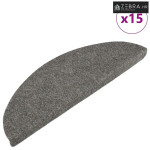 Ljepljivi tepisi za stepenice 15 kom 56x17x3 cm sivi - Siva 56 x 17 x