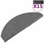 Ljepljivi tepisi za stepenice 15 kom 65x22,5x3,5 cm sivi - Siva 65 x 2