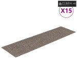 Prostirke za stepenice samoljepljive 15 kom 76x20 cm bež pravokutne -
