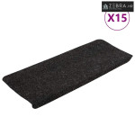 Ljepljivi tepisi za stepenice 15kom 65x24,5x3,5cm antracit - Antracit