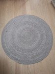 Okrugli tepih sivi promjer 160cm