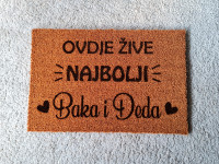 Poklon za baku i djeda, personalizirani otirač