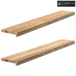 Prozorske klupice 2 kom 120x20x2 cm netretirane masivne hrast - Prirod