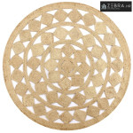 Ručno rađeni pleteni tepih od jute 90 cm - 90 cm