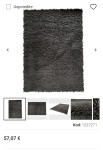 tepih čupavac crni Novo 120x170