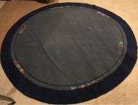 Tepih za dnevni boravak ili sobu okrugli 2,40 m -prirodna vuna