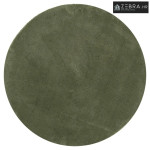 Rug HUARTE Green Ø 120 cm 100% Polyester Ravna - Zelena Ø 120 cm