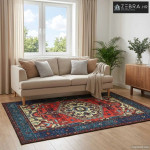 Tepih ORIZ Crvena 300 x 400 cm 100% poliester - Crvena 300 x 400 cm