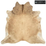 Tepih od prave kravlje kože 150 x 170 cm bež - Bež 150 x 170 cm