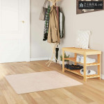 Tepih Print Krema 100 x 100 cm Poliester i PVC - Krema 100 x 100 cm