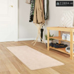 Tepih Print Krema 150 x 50 cm Poliester i PVC - Krema 50 x 150 cm