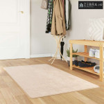 Tepih Print Krema 200 x 80 cm Poliester i PVC - Krema 80 x 200 cm