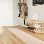 Tepih Print Krema 350 x 50 cm Poliester i PVC - Krema 50 x 350 cm