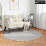 Tepisi za područja Kružni LUGO Krem i Siva Ø 200 CM Poliester - Krem i