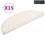 Prostirke za stepenice 15 kom 56x17x3 cm bijele poluokrugle - Bijela 5