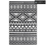 Vanjski tepih ARAKIL crni 190 x 290 cm PP - Crni uzorak 190 x 290 cm