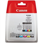 Komplet 5 tinti Canon PGI-570PGBK + 4× CLI-571 (BK,C,M,Y) / 0372C004 -