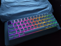 Custom Wireless RGB Gaming tipkovnica (60%, Gateron Yellow switches)