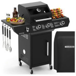 Kaminer Varen 3.0 Black Plinski Roštilj – 10 kW, 2+1 Plamenik, Bočni P