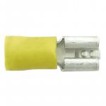 Konektor djelomično izolirani žuti, širina utikača 6.3x0.8 mm