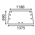 Staklo kabine zadnje Deutz Fahr, Case IH, Steyr, Ford 520590