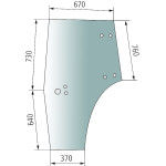 Staklo vrata desno Deutz Fahr, Lamborghini, Same, Hürlimann 97701050