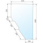 Staklo vrata lijevo/desno, Renault, John Deere 6005010161