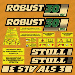 Zamjenske naljepnice za poljoprivredni stroj Stoll Robust 30 HDP