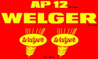 Zamjenske naljepnice za poljoprivredni stroj WELGER AP 12