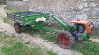Traktor Goldoni 14 KS s prikolicom na kardan i svim priključcima