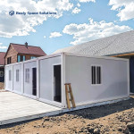 Modularni objekt 6×9,6 m (57,6 m²) – 4 spojena kontejnera Lux