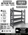 METALNE POLICE ,2000mm x 600mm x 2000mm ,ANTRACIT ,130€ sa pdv-om