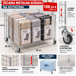 ŽIČANA METALNA KOŠARA NA KOTAČIMA – AKCIJSKA PRODAJNA KOŠARA