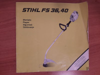 Upute za upotrebu trimera STIHL FS 36, 40