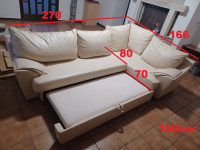 Kutna garnitura, trosjed, kutni kauč s krevetom na razvlačenje