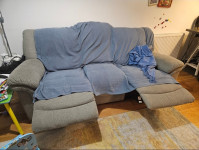 Sempre trosjed s relax funkcijom 212x98x101 cm sivi