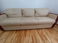 Trosjed i dvosjed od prave kože