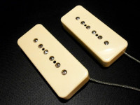 P90 SOAP BAR Pickups SET 50s Handcrafted By Q Pickups Cream