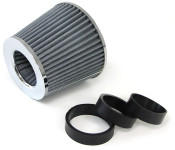 Performance sportski filtar zraka s adapterom 60/65/70mm silver chrome