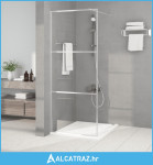 Pregrada za tuš srebrna 80 x 195 cm s prozirnim staklom ESG - NOVO