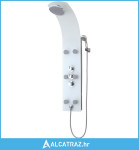 SCHÜTTE stakleni tuš-panel i termostatska miješalica LANZAROTE bijeli