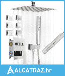 Set slavine za tuš, stropni tuš s efektom kiše 254 mm sa 6 mlaznica i