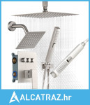 Set slavine za tuš, stropni tuš s efektom kiše 254 mm, zidna glava 152