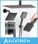 Set slavine za tuš, stropni tuš s efektom kiše 305 mm, zidna glava 152
