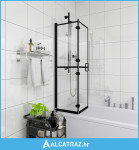 Sklopiva pregrada za tuš ESG 80 x 140 cm crna - NOVO